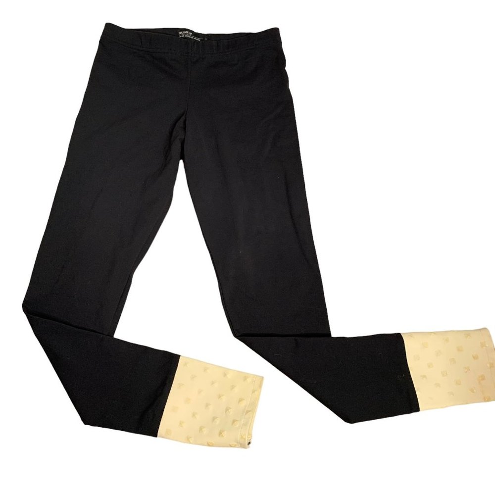 Benjamin Jay Leather Zip Ankle Leggings S Black Elastic Waist Pullon Mid Rise